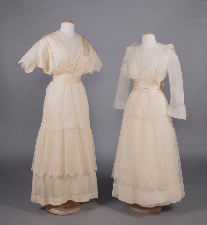 TWO EMBROIDERED TEA DRESS, 1905-1912 (1 of 10)