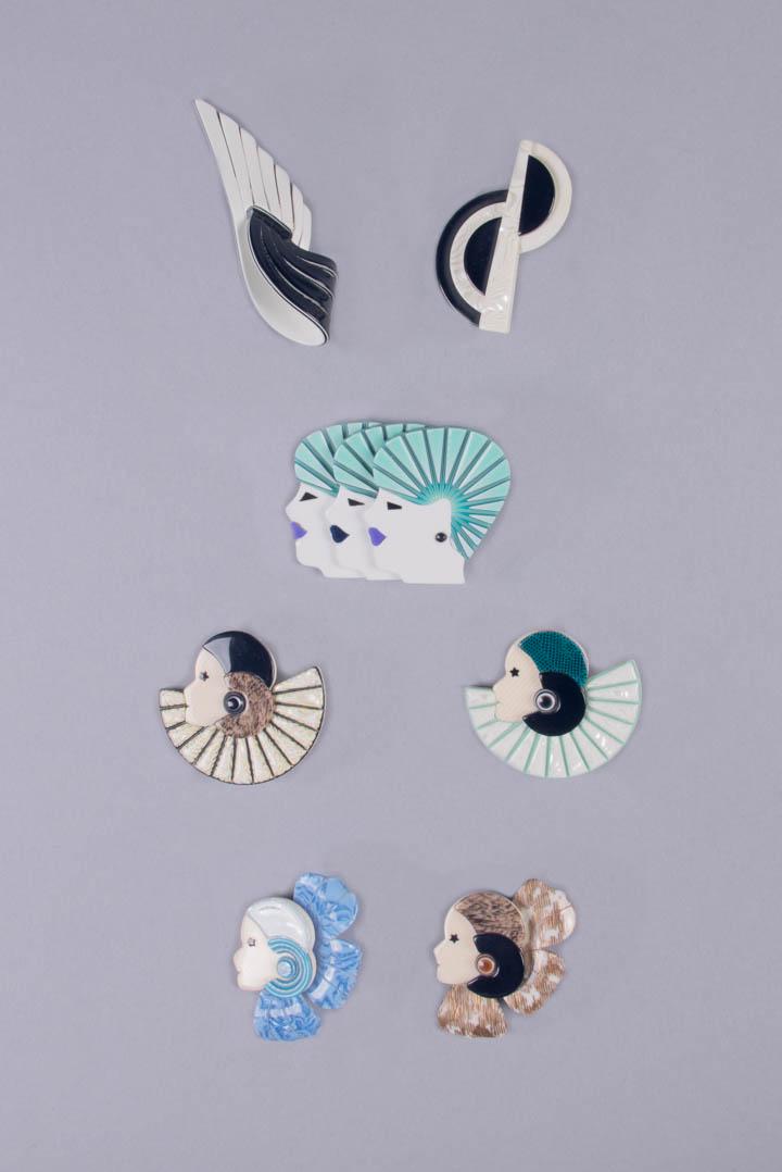 SEVEN LEA STEIN BROOCHES, PARIS (1 of 10)