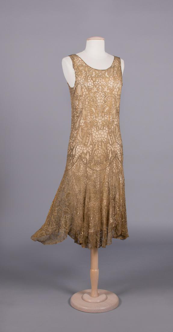 LAME' EMBROIDERED EVENING DRESS, LATE 1920s (1 of 11)