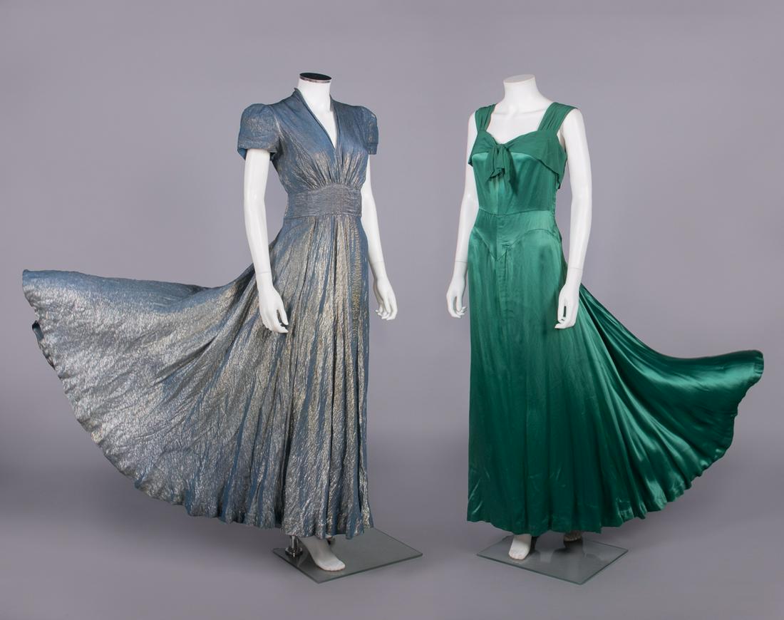 TWO SILK EVENING GOWNS, NEW YORK, 1930s (1 of 10)