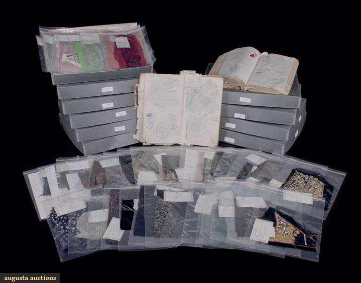 MASSIVE COLLECTION JACOB GOLDMAN FASHION EMBROIDERY SAMPLES, NY, 1940-1970s (1 of 10)