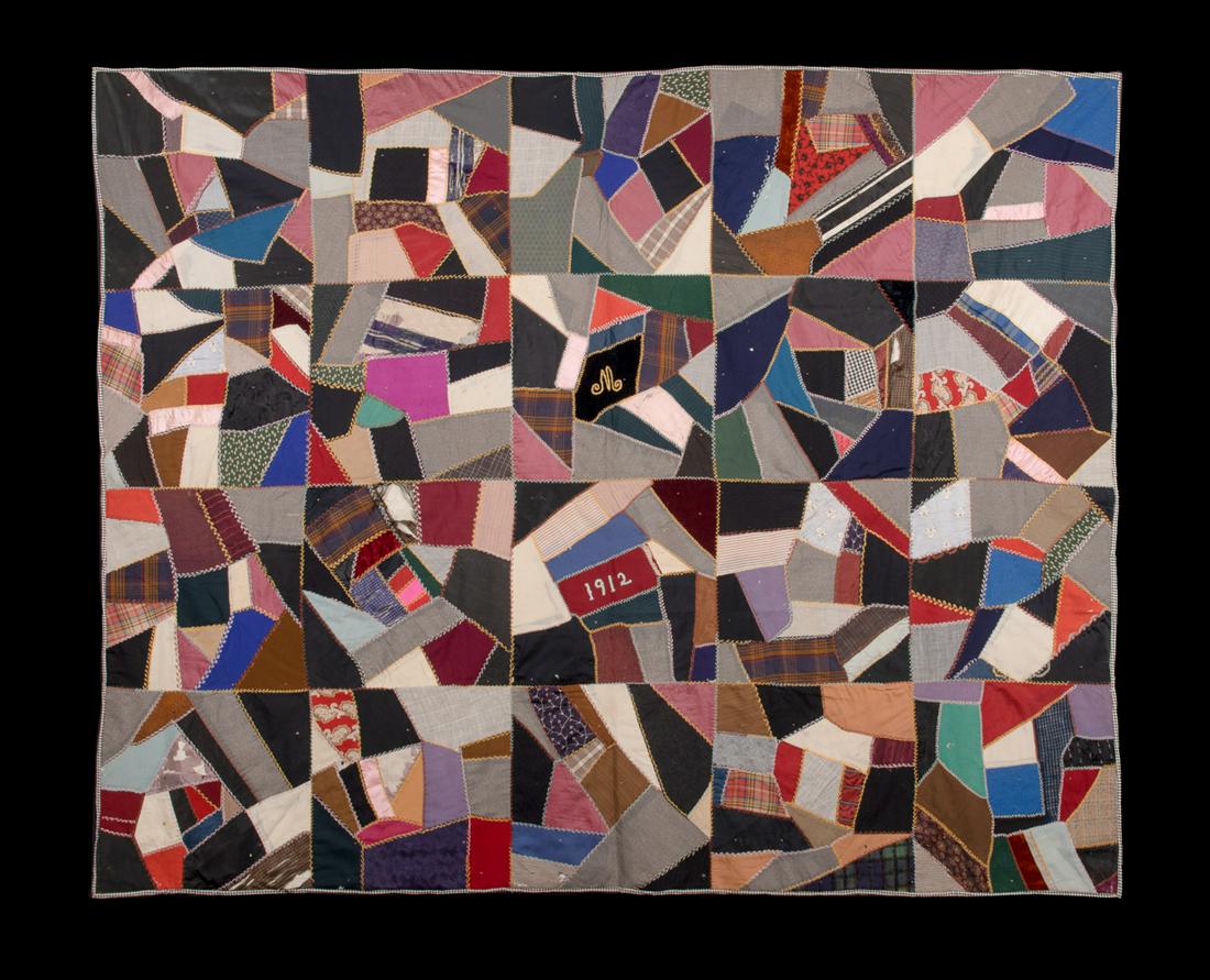 BLOCK CRAZY QUILT, 1912 (1 of 9)