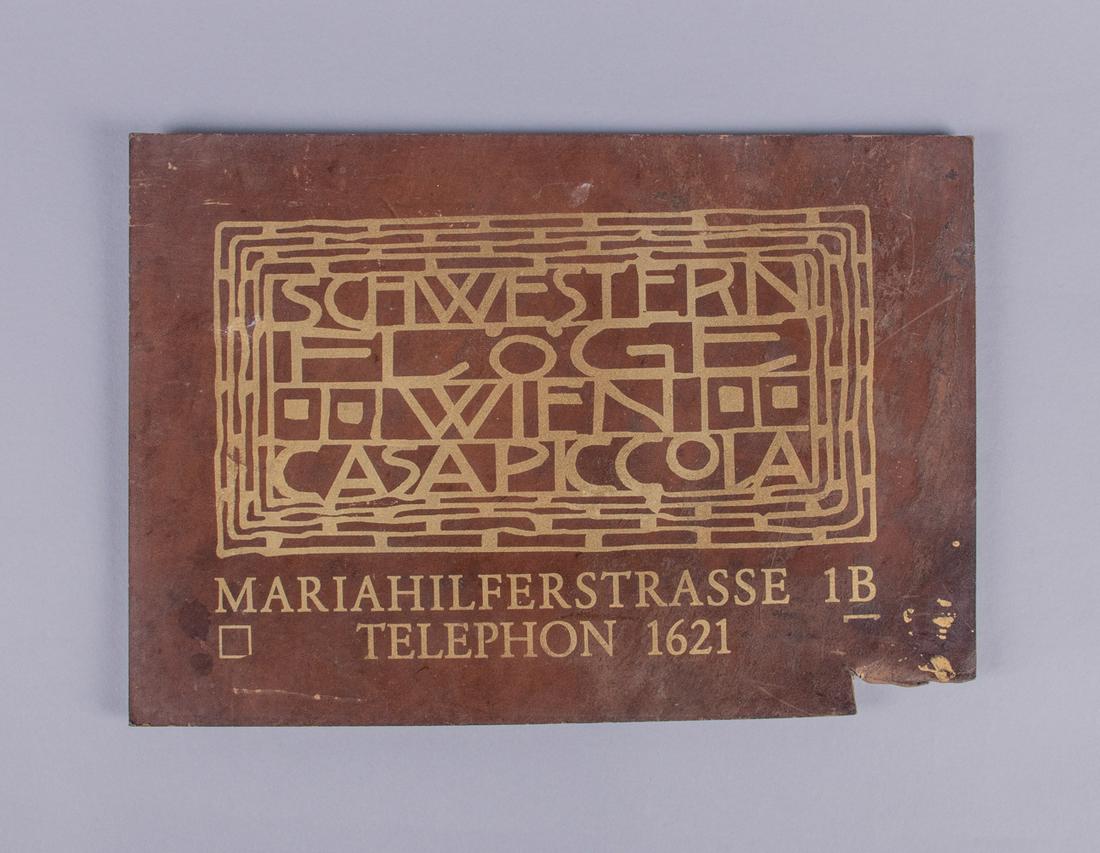 RARE EMILIE LOUISE FLOGE [MUSE OF GUSTAV KLIMT] COUTURE HOUSE SIGN, c. 1904 (1 of 5)