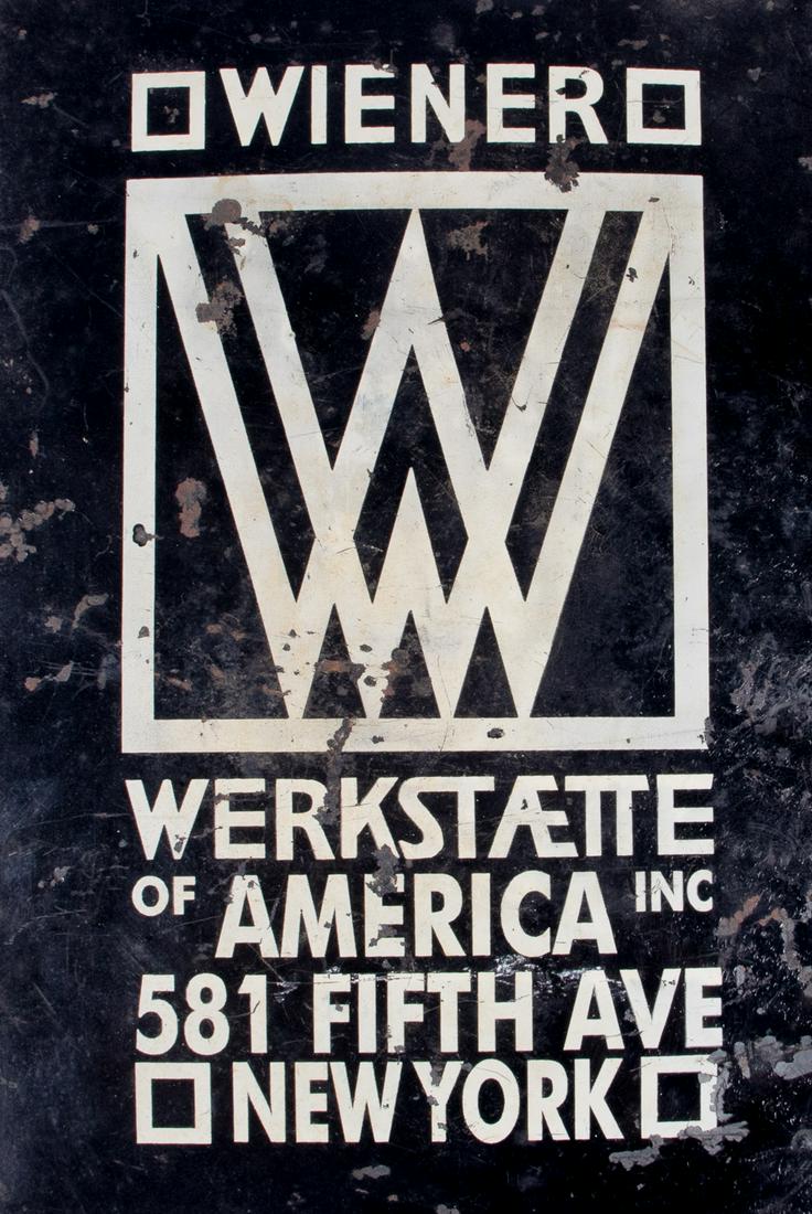WIENER WERKSTATTE NEW YORK STORE SIGN, 1920s (1 of 4)
