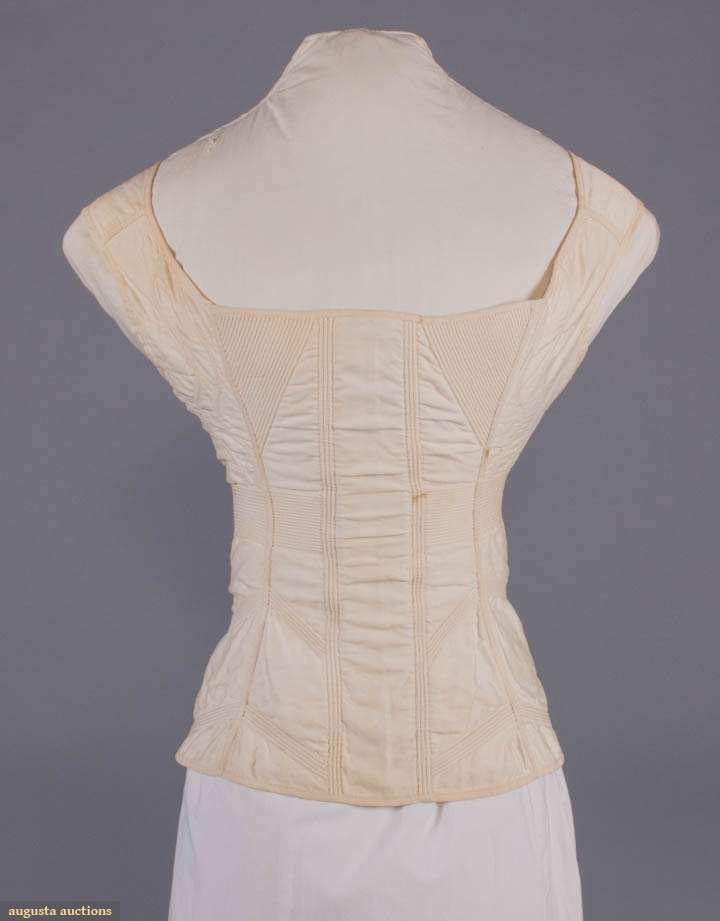EXCEPTIONAL CORDED CORSET, 1830s (1 of 10)