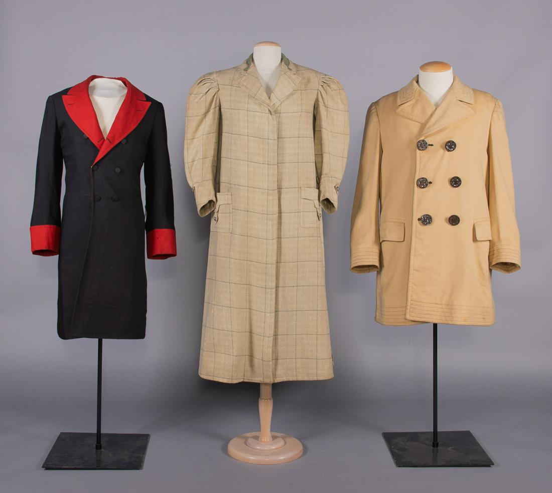 THREE WOOL OR SILK COATS, LATE 19TH-EARLY 20TH C (1 of 11)