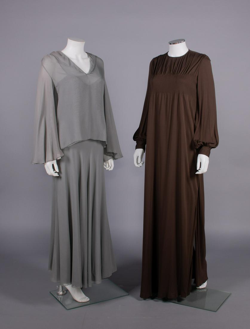 TWO GALANOS EVENING DRESSES, AMERICA, c. 1970 (1 of 10)