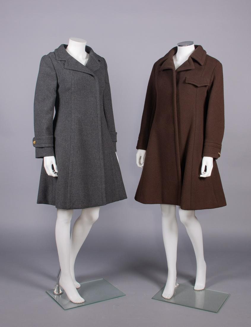 TWO GALANOS PRINCESS LINE WOOL COATS, AMERICA, 1968-1969 (1 of 10)