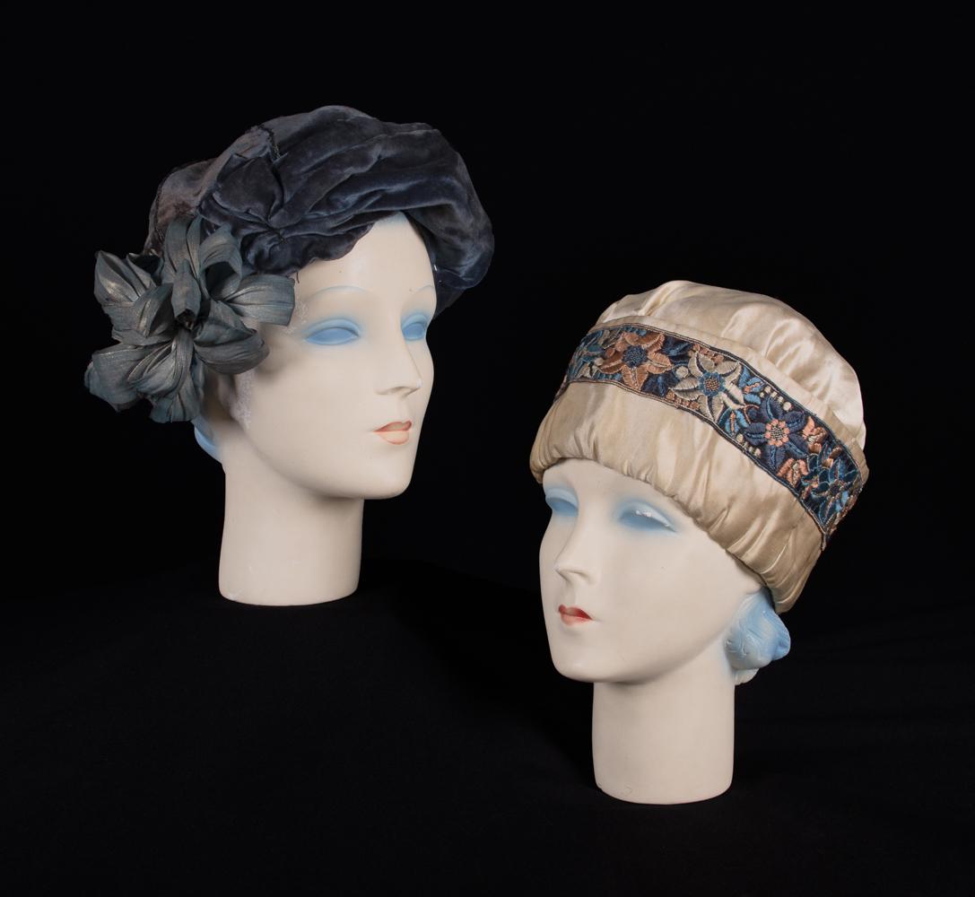 ONE CLOCHE & ONE TURBAN STYLE HAT, LATE 1910s (1 of 10)