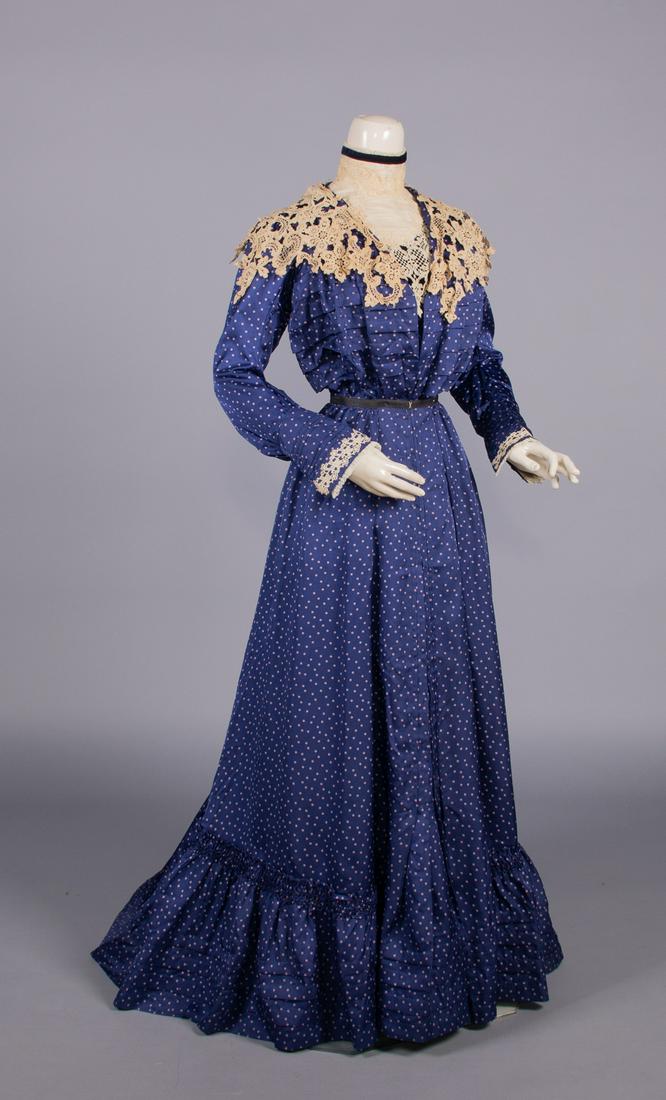 RESIST DYED & PRINTED DAY DRESS, LONDON, c. 1903 (1 of 10)