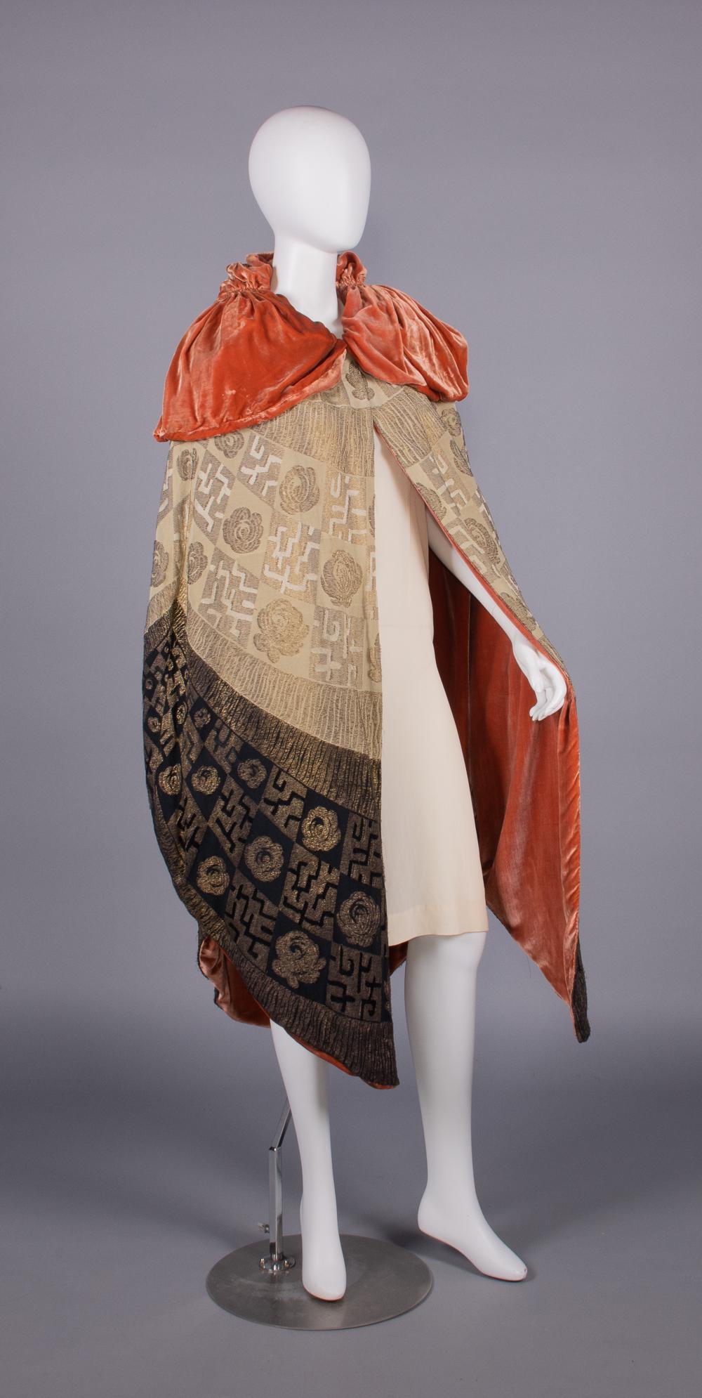 LAME' & VELVET COCOON EVENING WRAP, 1920s (1 of 11)