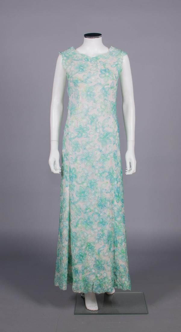 CARVEN RIBBON APPLIQUE GOWN, PARIS, 1960s (1 of 10)