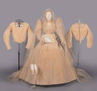 SILK WEDDING ENSEMBLE, USA, ORIGINALLY 1866