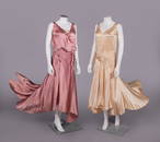 TWO SILK SATIN EVENING DRESSES, PHILADELPHIA, EARLY 1930s