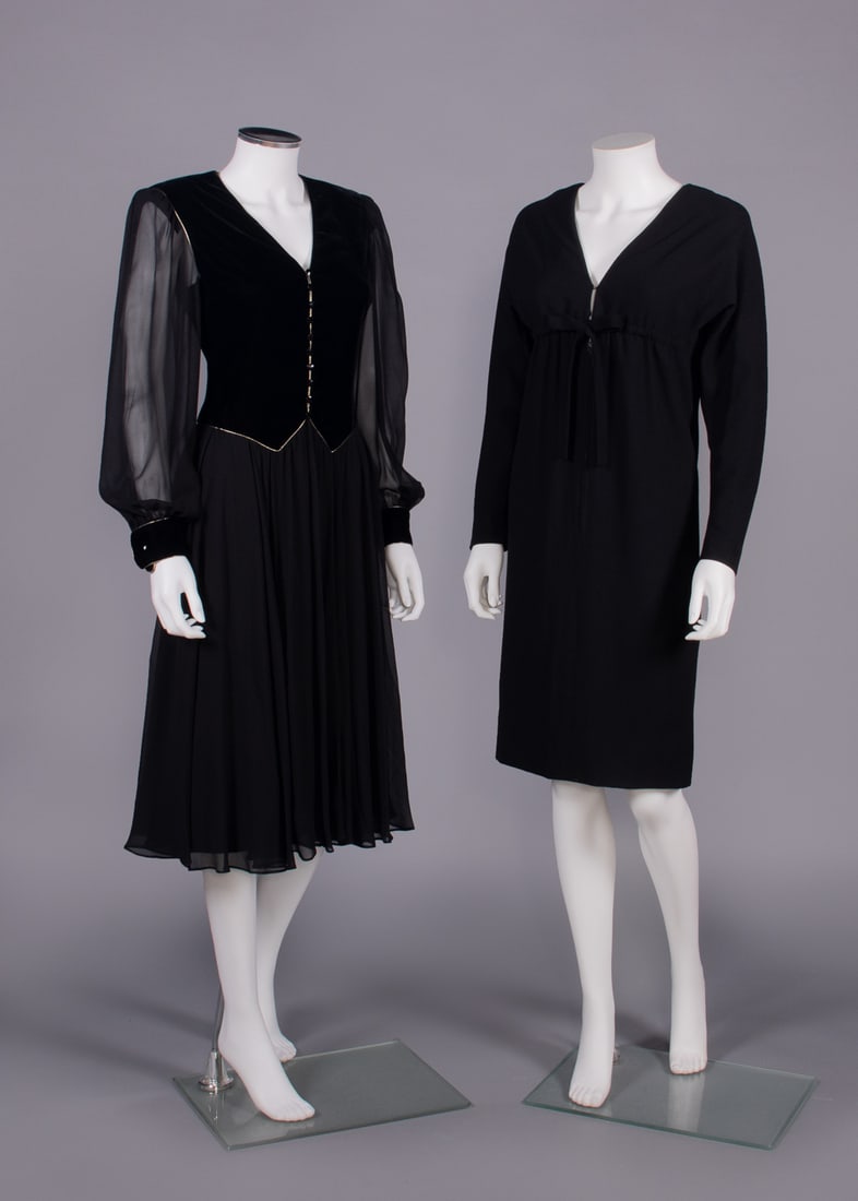 TWO BLACK NINA RICCI DRESSES, PARIS, 1960s & 1990s (1 of 10)