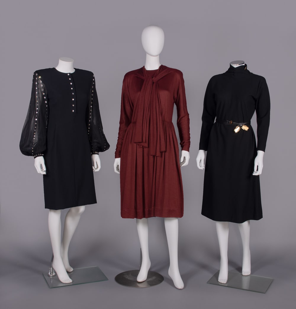 THREE PAULINE TRIGERE AFTERNOON & COCKTAIL DRESSES, USA, 1970s-80s (1 of 11)