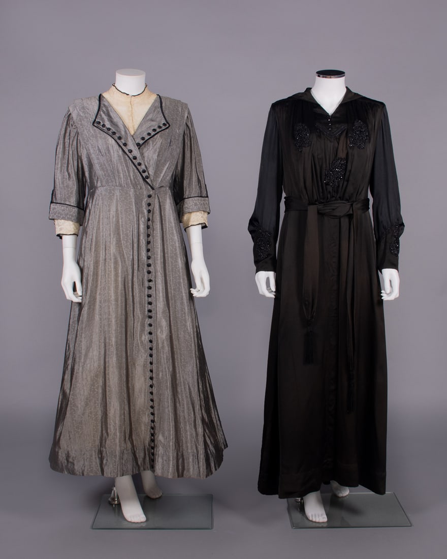 TWO SILK AFTERNOON DRESSES, USA, 1910-1911 (1 of 10)