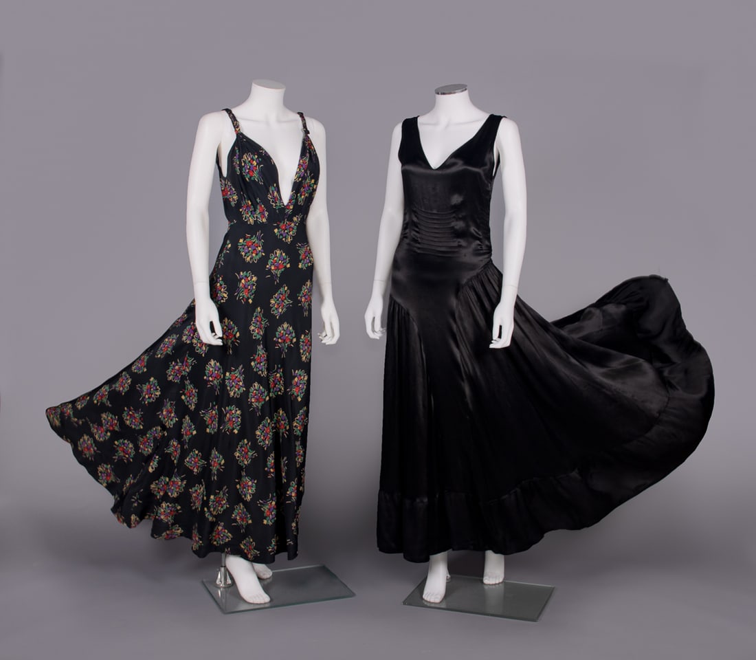 TWO SILK EVENING DRESSES, 1930s (1 of 10)