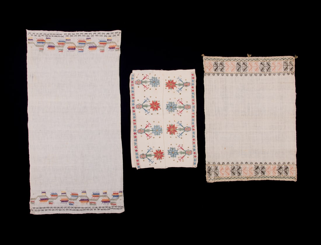 THREE TURKISH TOWELS, 19TH C (1 of 11)