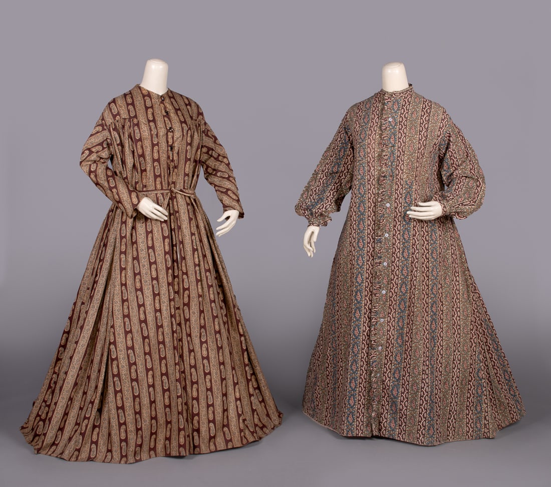TWO PRINTED COTTON WRAPPERS, 1840s-1850s (1 of 11)