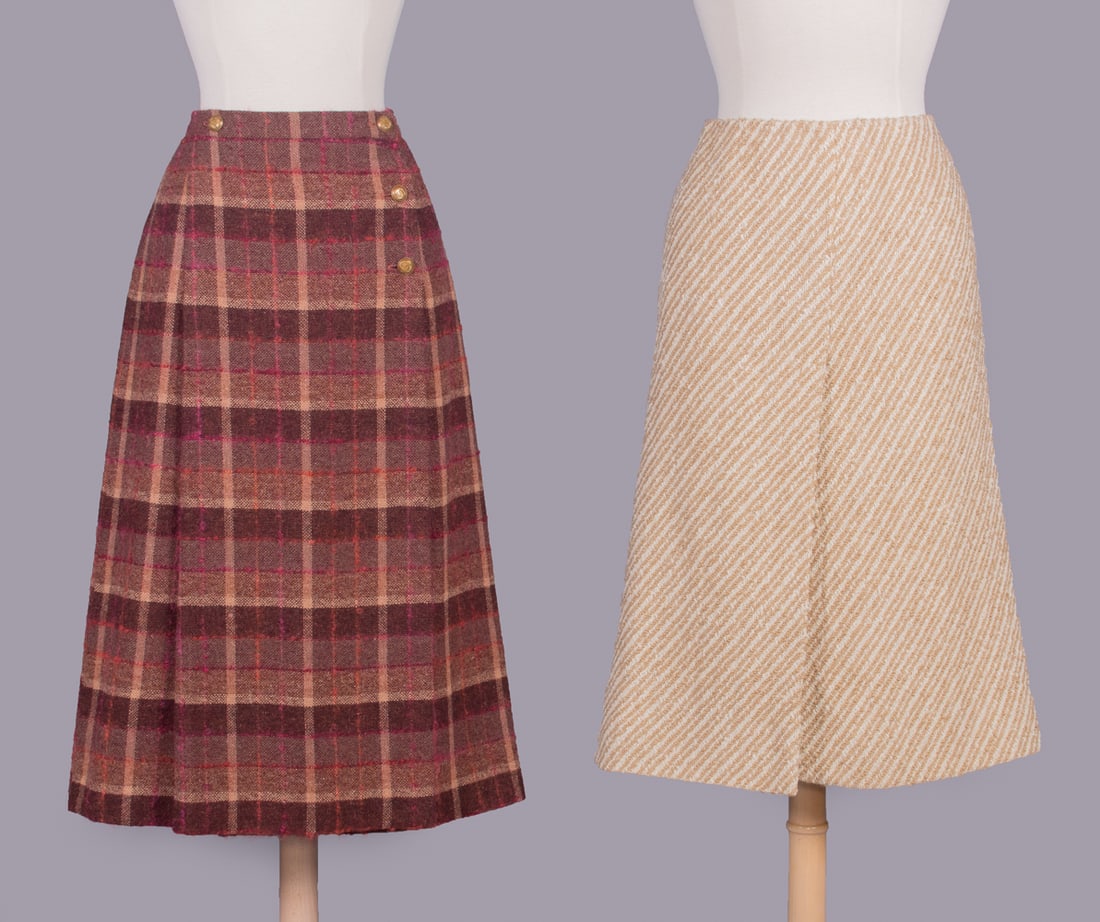 COUTURE & READY TO WEAR CHANEL WOOL SKIRTS, PARIS, 1970s (1 of 10)