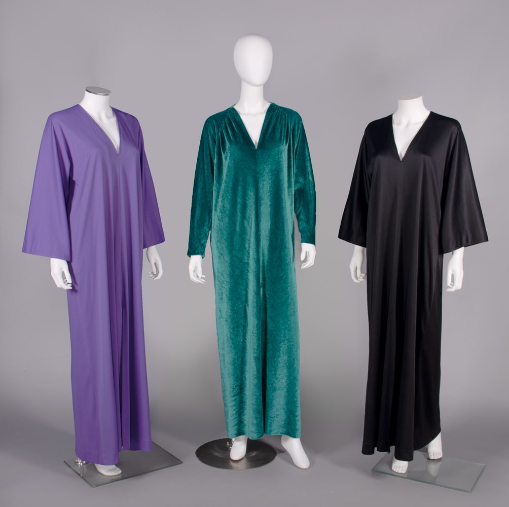 THREE HALSTON LOUNGING DRESSES, USA, 1980s (1 of 9)