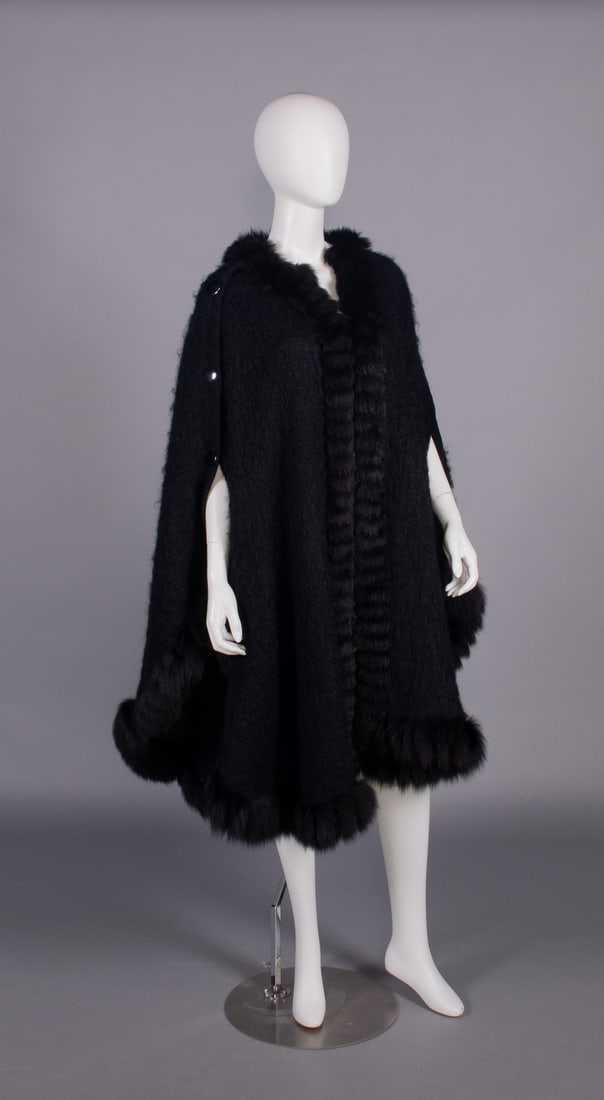YSL MOHAIR CONVERTIBLE CAPE, PARIS, 1970s (1 of 10)