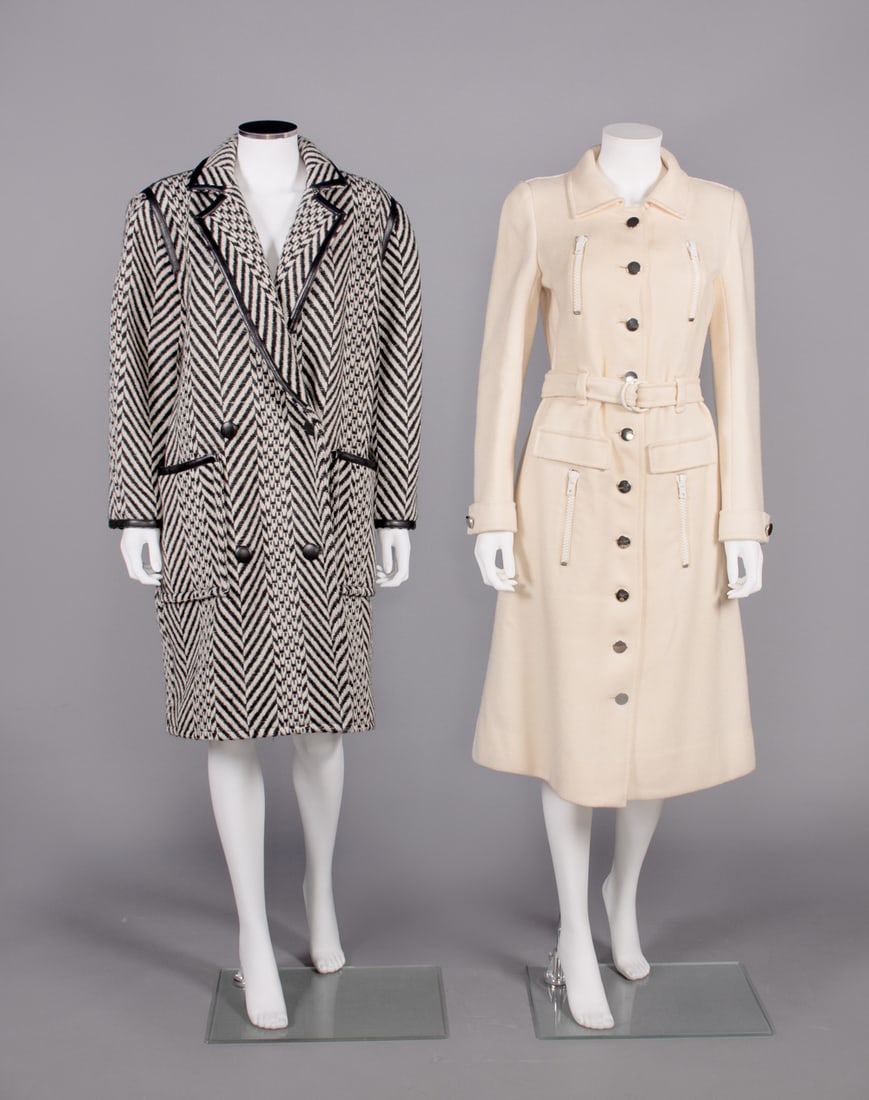 TWO WOOL COURREGES COATS, PARIS, 1970-1980s (1 of 10)