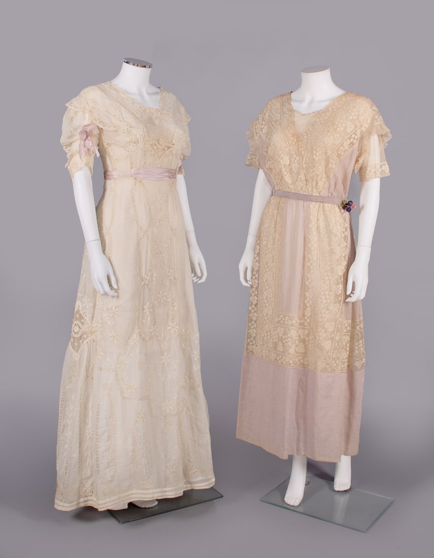 TWO LACE TEA DRESSES, 1910-1915 (1 of 11)