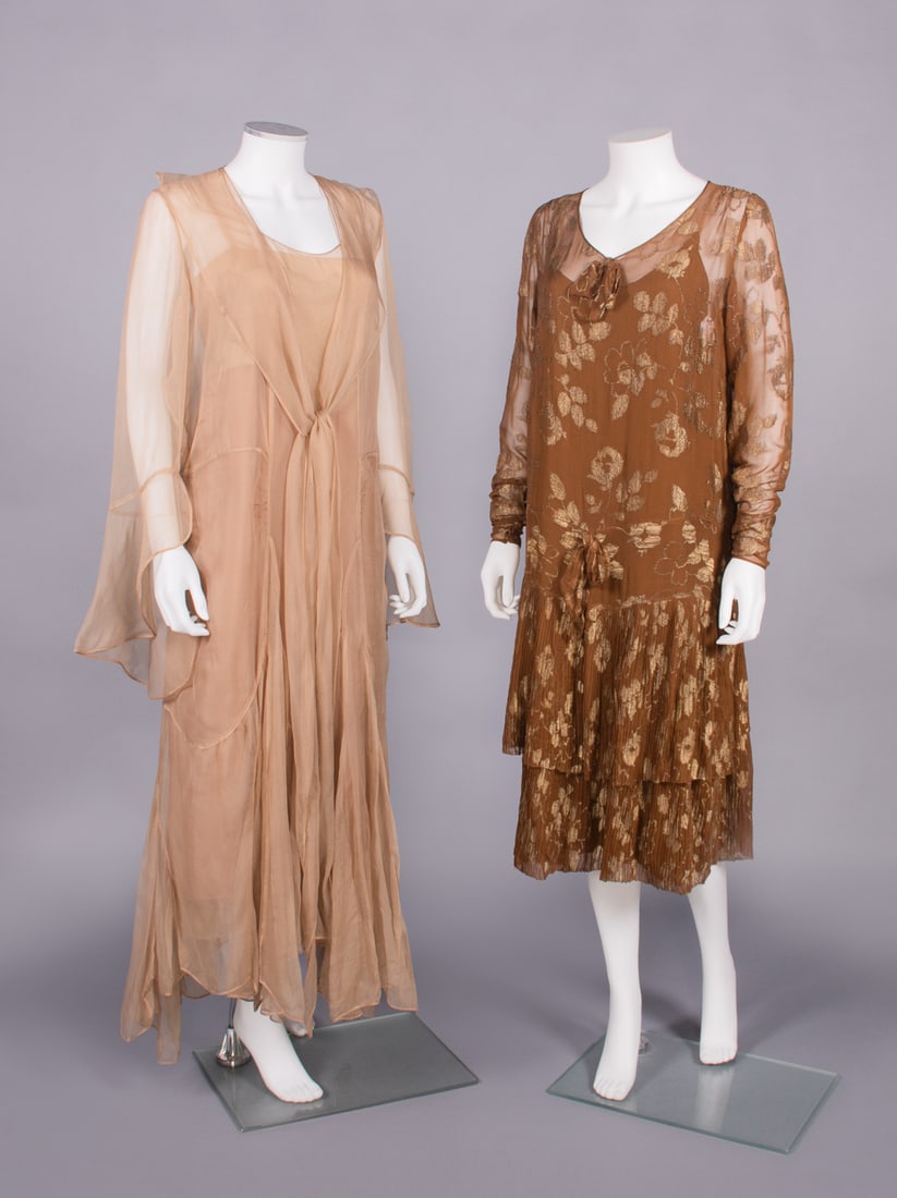 TWO CHIFFON AFTERNOON DRESSES, c. 1928 (1 of 10)