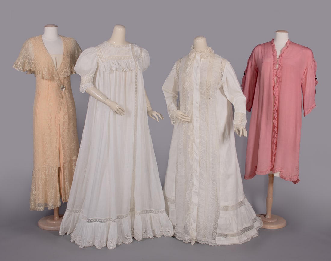 FOUR NIGHT OR BOUDOIR GARMENTS, 1880-1930s (1 of 11)