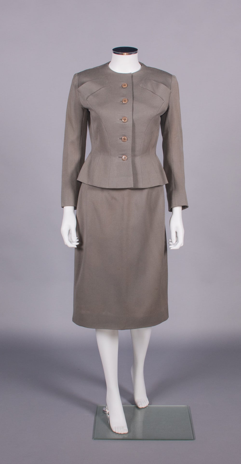JACQUES FATH TWILL SKIRT SUIT, FRANCE, 1950s (1 of 9)