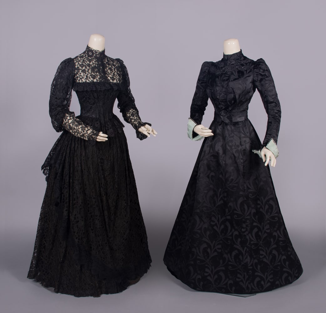 TWO SILK AFTERNOON DRESSES, LONDON, EARLY 1890s (1 of 10)