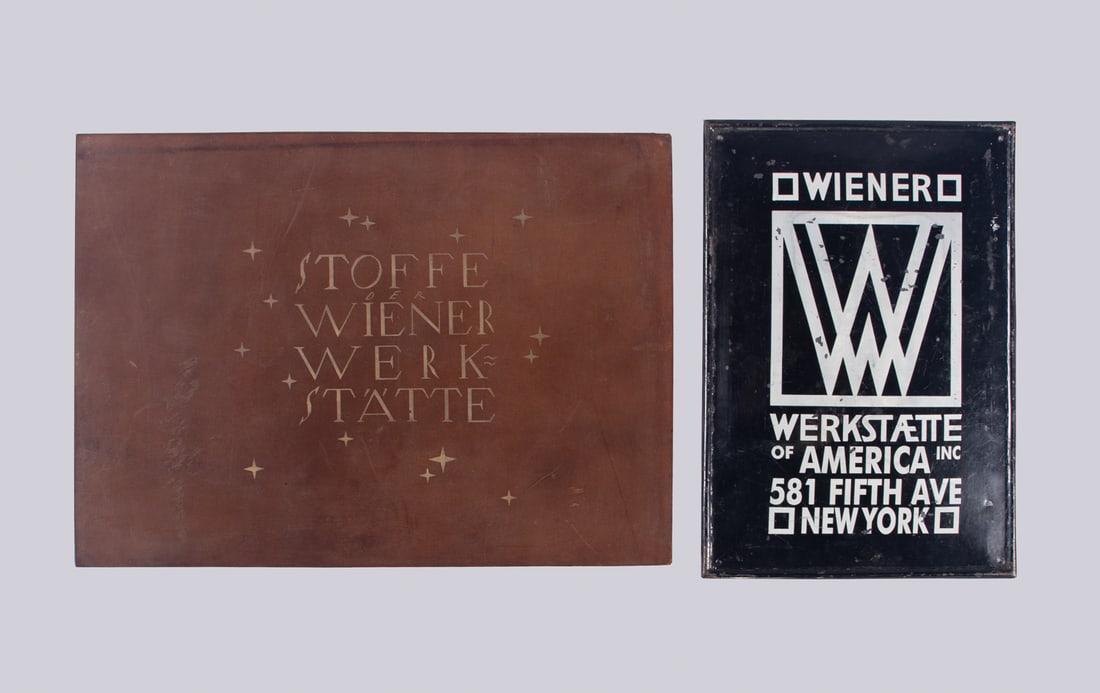 TWO WIENER WERKSTATTE SIGNS, NEW YORK, 1920s (1 of 7)