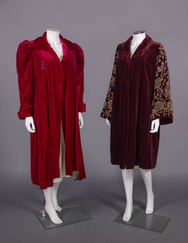 TWO SILK VELVET EVENING COATS, 1928-1930 (1 of 10)