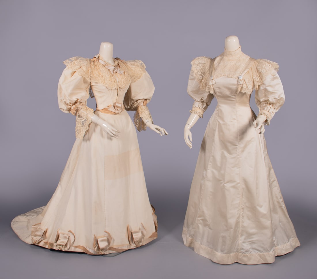 TWO WEDDING OR EVENING GOWNS, MID 1890s (1 of 10)