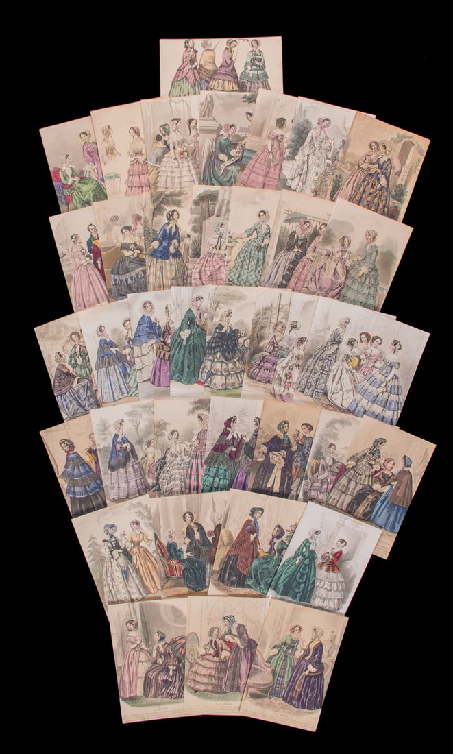THIRTY EIGHT FASHION PLATES, PARIS, 1850-1854 (1 of 11)