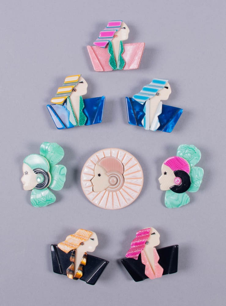 EIGHT LEA STEIN BROOCHES, PARIS (1 of 7)