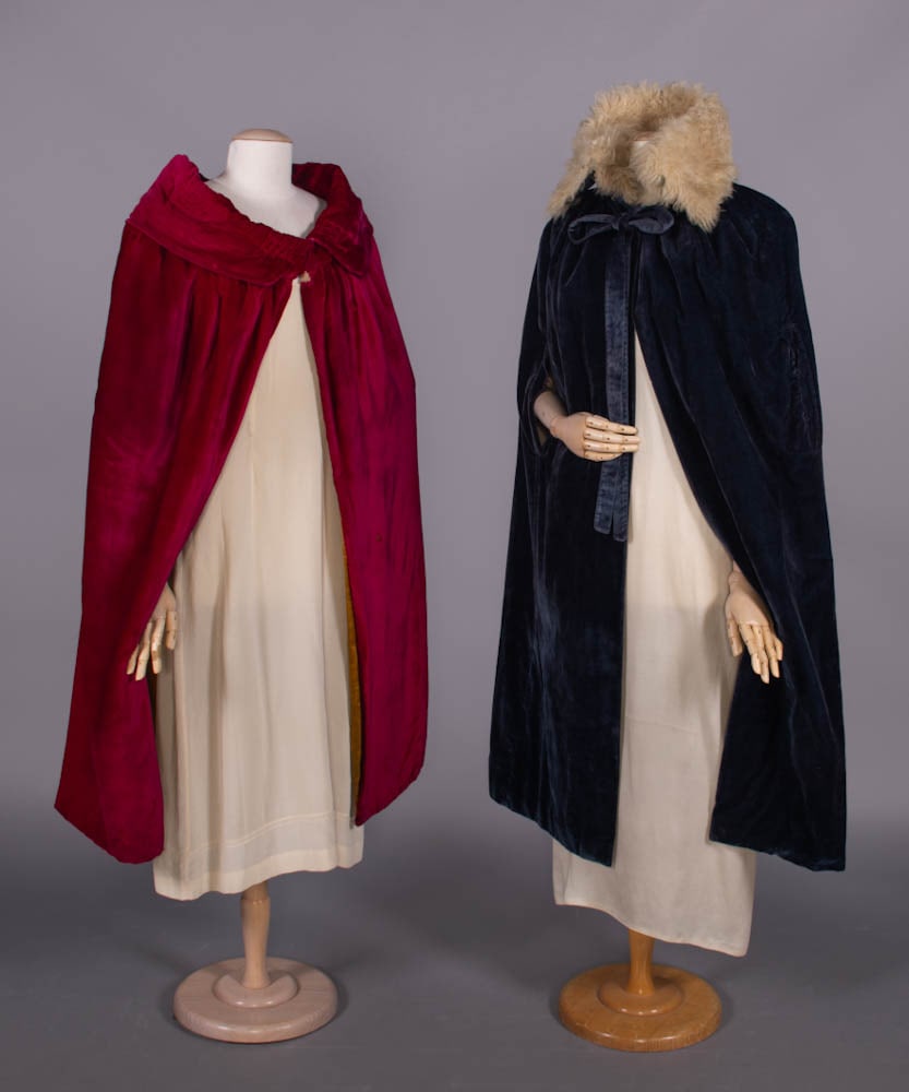 TWO VELVET EVENING CAPES, 1925-1932 (1 of 9)