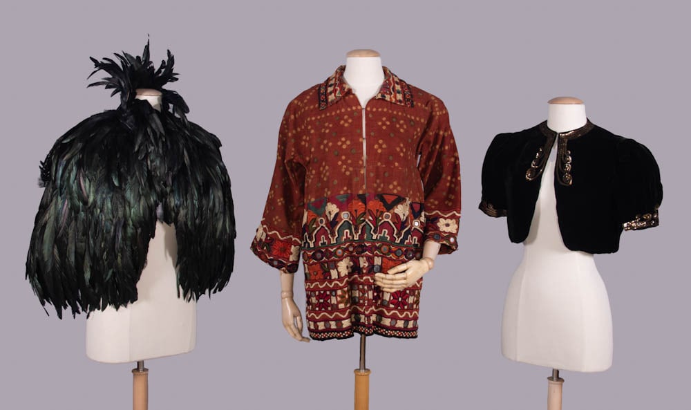 FEATHERED CAPE, COAT & VELVET BOLERO, 1925-1935 (1 of 10)
