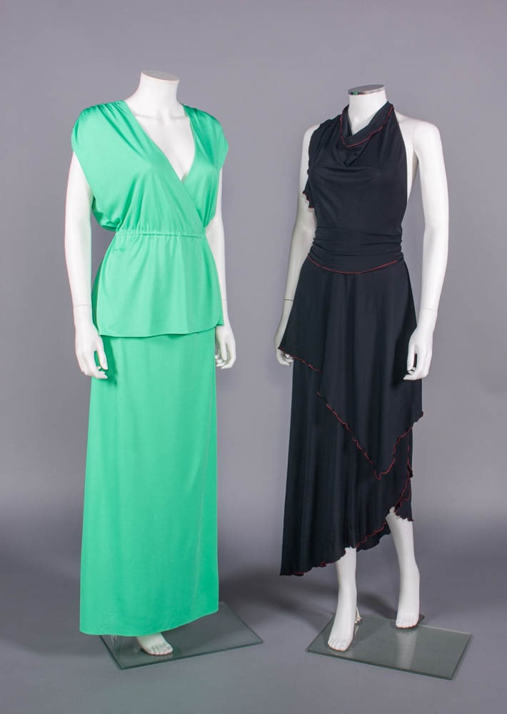 TWO STEPHEN BURROWS SILK JERSEY ENSEMBLES, USA, 1970s (1 of 10)