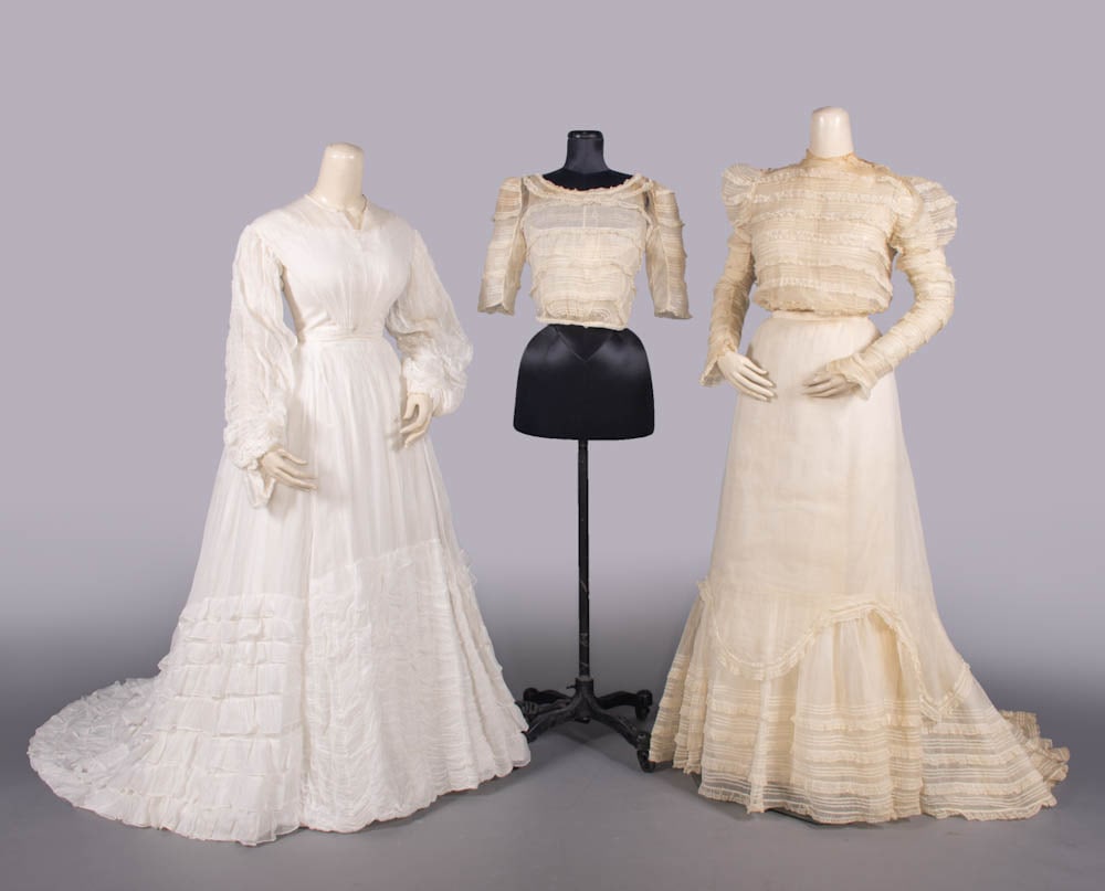 TWO LINGERIE DRESSES, LATE 1890-EARLY 1900s (1 of 9)