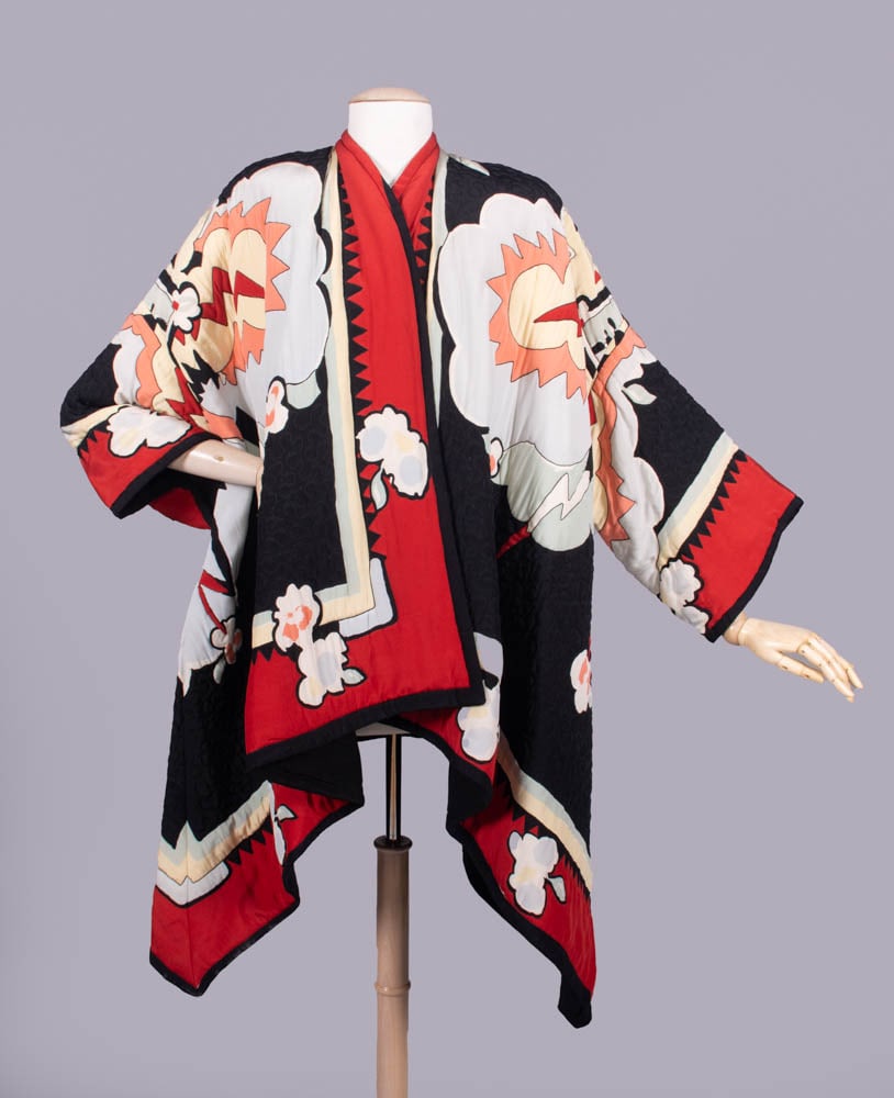 MICHAELE VOLLBRACH QUILTED KIMONO STYLE JACKET, USA, EARLY 1980s (1 of 9)