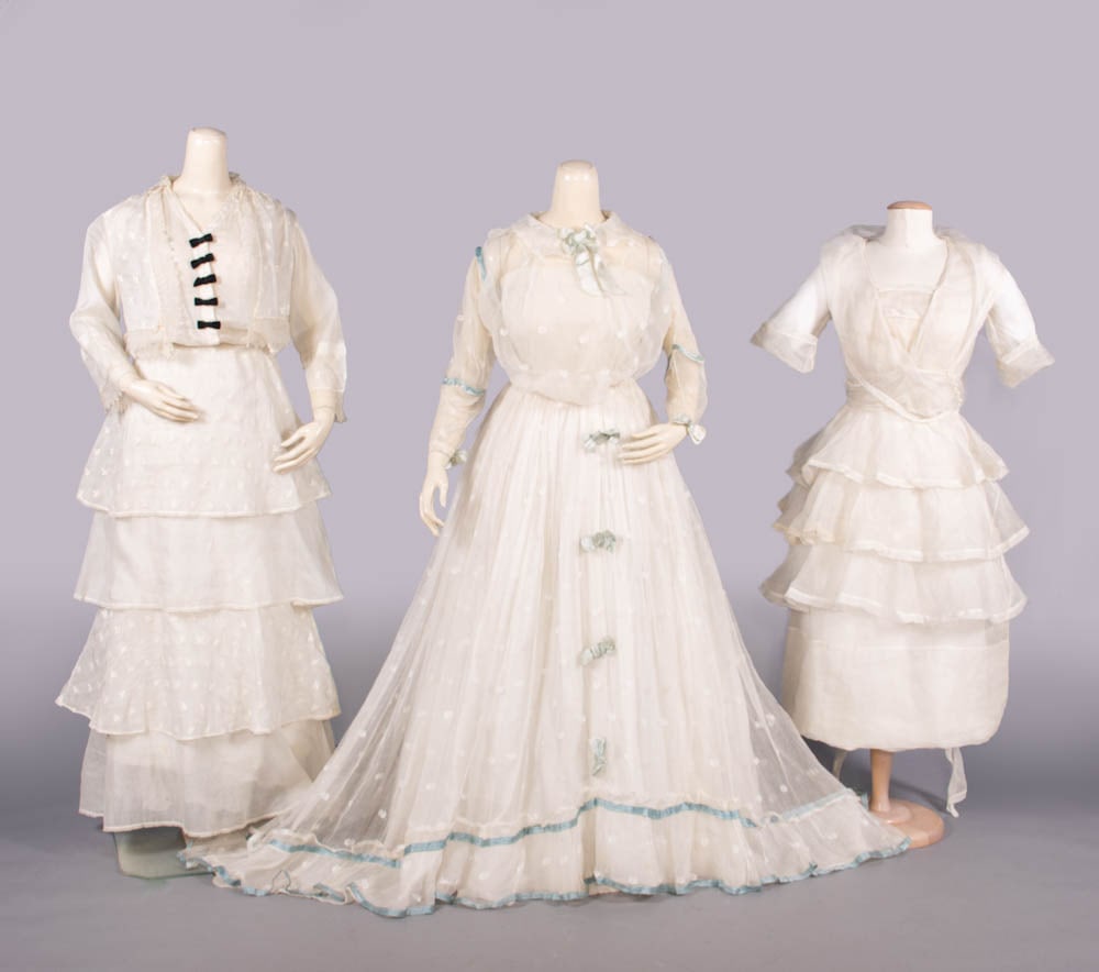 THREE LINGERIE DRESSES, c. 1905 & 1910s (1 of 9)