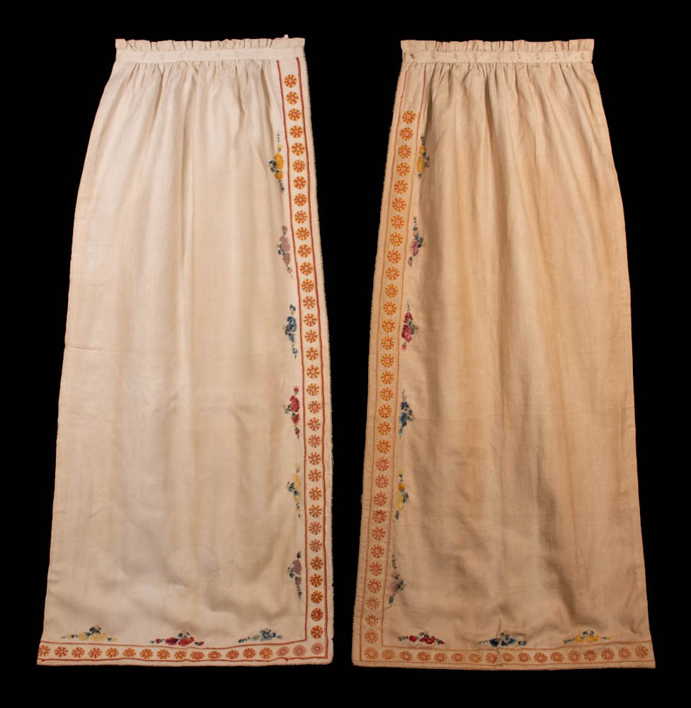 LATE ARTS & CRAFTS MOVEMENT HAND EMBROIDERED CURTAINS, 1920s (1 of 8)