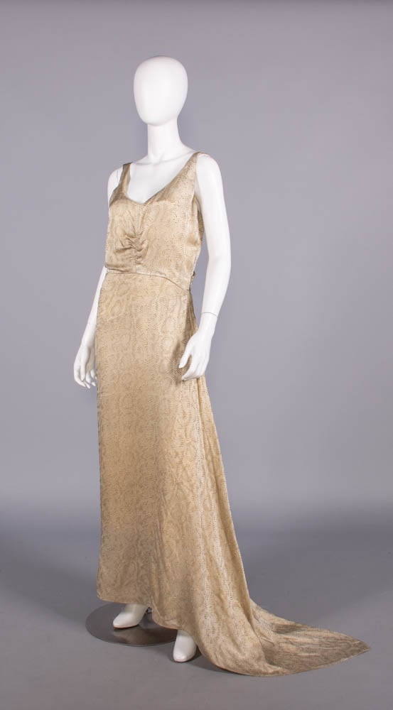 SNAKESKIN GOLD LAME' EVENING GOWN, 1932 (1 of 9)