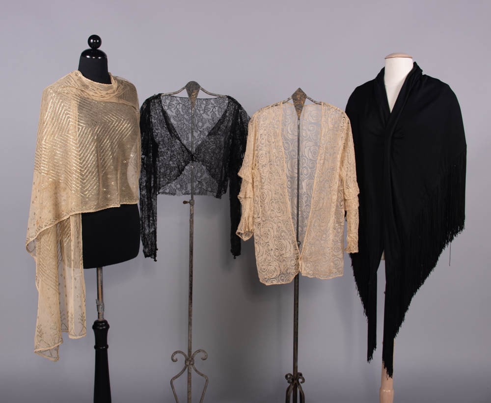 ASSUITE, EVENING JACKETS & FRINGED SHAWL, 1920-1940s (1 of 7)