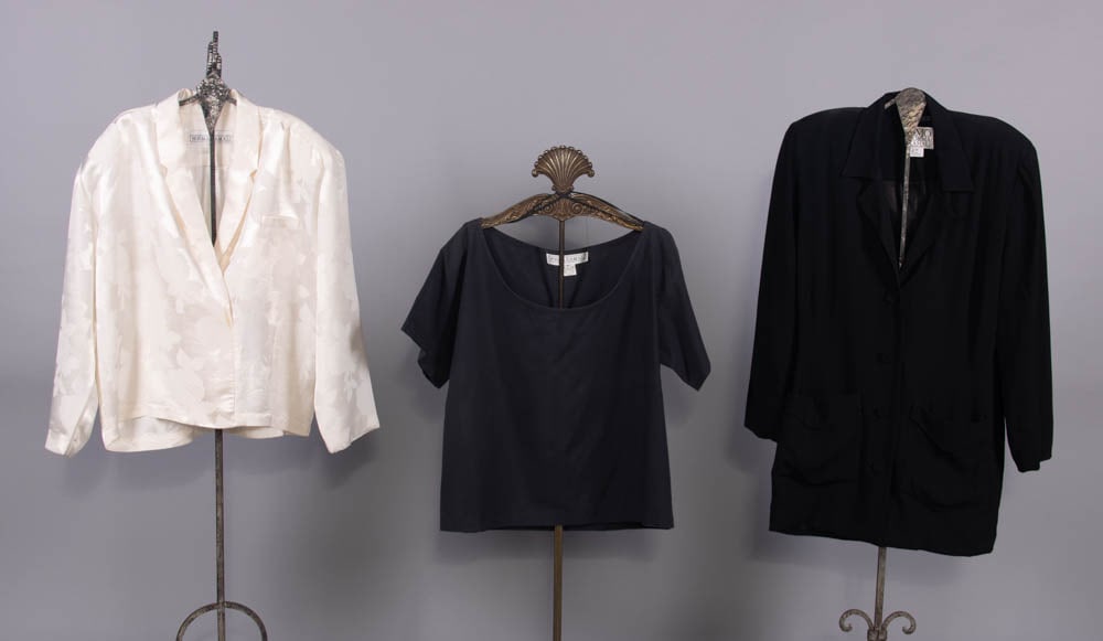 THREE NORMA KAMALI SILK OR COTTON TOPS, USA, 1980s (1 of 6)