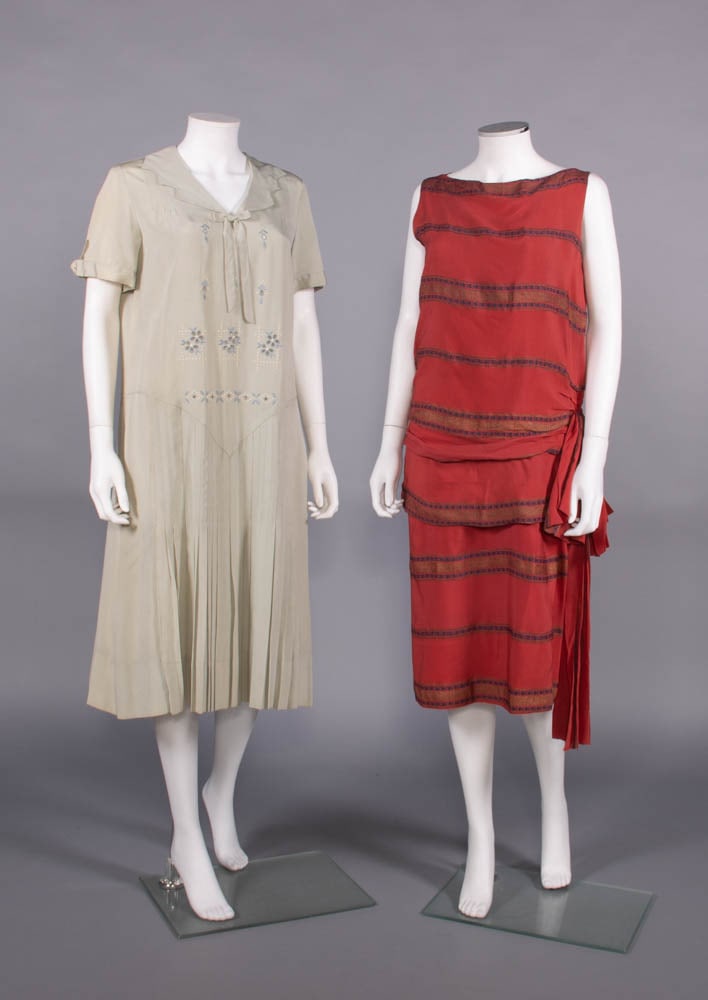 TWO SILK DAY OR EVENING DRESSES, 1927 (1 of 8)