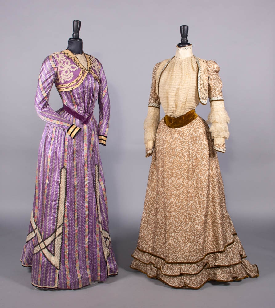 TWO SILK VISITING OR DAY DRESSES, 1903 (1 of 5)